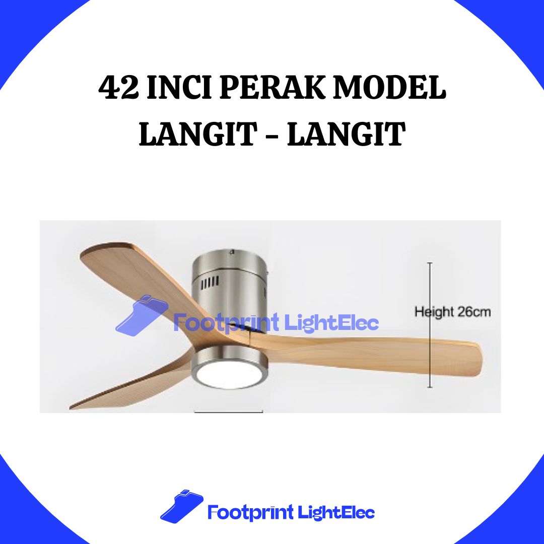 Lampu 42 inci Perak Model Langit-langit