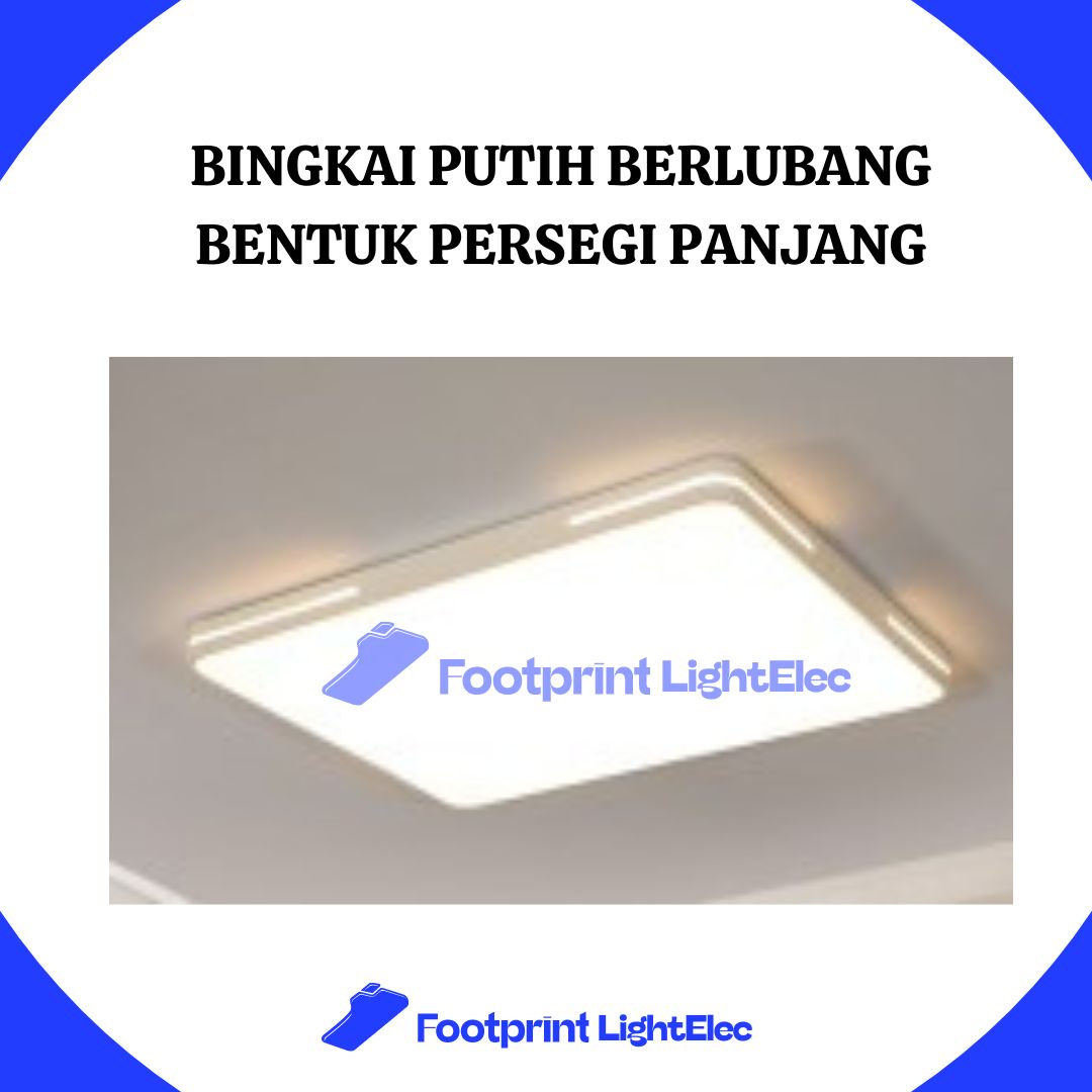 Lampu Bingkai Putih Berlubang Bentuk Persegi Panjang 90*60cm Lensa 96W dengan Remote